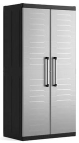 Keter Kétajtós Detroit XL magas műanyag szekrény szürke ajtóval