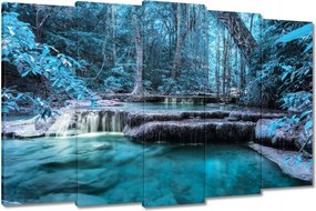 Vászonkép 150x95 Erawan Kék vízesés