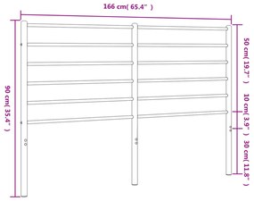 fehér fém fejtámla 160 cm