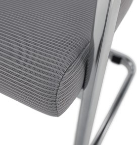 Tárgyalószék, szürke/fekete, KABIR