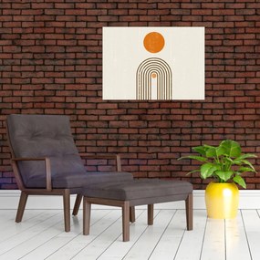 Kép - Barna ívek (70x50 cm)