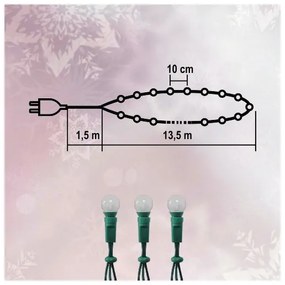 Kültéri karácsonyi lánc 35m 500xLED/230V hideg fehér IP44