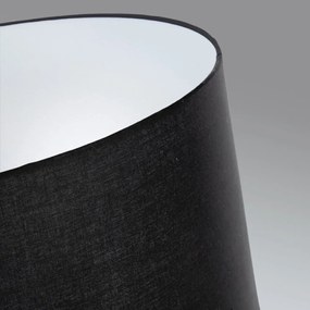 Fekete állólámpa textil búrával (magasság 157 cm) Ikia – Kave Home