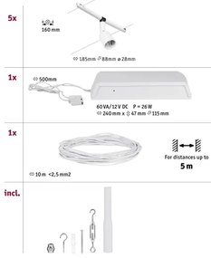 Paulmann 94458 - 5x GU5,3/10W SALT spotlámpa, 230V, fehér