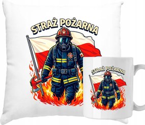Párna és Bögre Tűzoltó szett Hős Tűzoltó