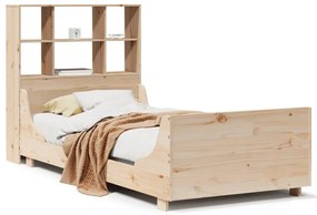 tömör fa könyvespolcos ágy matrac nélkül 90 x 200 cm