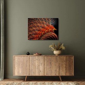 Üveg kép - Absztrakt toll utánzat (70x50 cm)