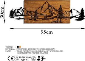 Mountain Range fa-fém faldekoráció