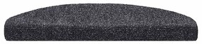 20 db öntapadós lépcsőszőnyeg, 65 x 21 x 4 cm, sötétszürke, nagy félkör alakú