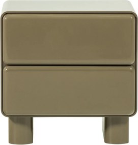 Zöld fényes éjjeliszekrény Lustra – WOOOD