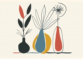 Poszter 70x50cm Virágos minták