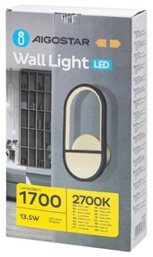 Aigostar - LED fali lámpa LED/13,5W/230V 2700K fekete/arany