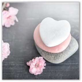 Glasspik Spa &amp; Zen Heart Stone kép, 30 x 30 cm - Styler