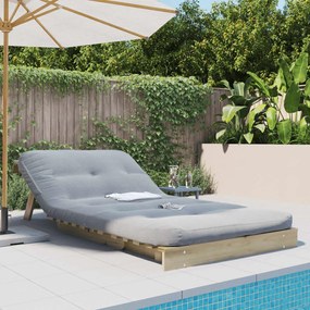 tömör impregnált fenyőfa futon kanapéágy matraccal 100x206x11cm