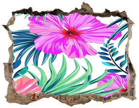 3d-s lyuk vizuális effektusok matrica Hawaii virágok nd-k-85241355
