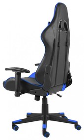 kék PVC forgó gamer szék