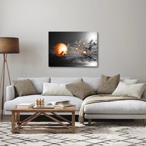 Narancssárga absztrakt gömbök képe (70x50 cm)