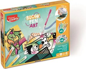 Fújós filctoll készlet, csíkozás, MAPED CREATIV Blow pen Art (IMAC846715)