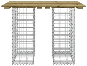 impregnált fenyőfa gabion kerti pad 100 x 70 x 72 cm