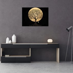 Kép – Fa arany teliholdban I. (70x50 cm)