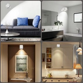 Vezeték nélküli mágneses LED lámpa az ágy fölé - fehér