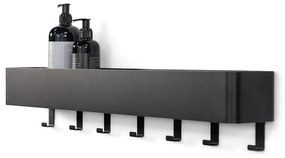 Fekete fali acél fürdőszobai polc Multi – Spinder Design
