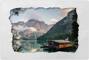 Poszterek 90x60 Tájkép hegyekkel Házikó