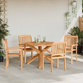 Kert étkező szett 3 pcs Barna Tömör akácfa