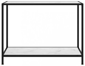 fehér edzett üveg tálalóasztal 100 x 35 x 75 cm