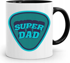 Fekete Bögre Apák Napi Ajándék Szuper Dad nyomott mintával
