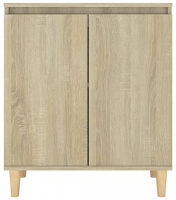 szerelt fa tálalószekrény tömör falábakkal 60x35x70 cm