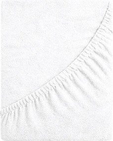 Frottír Lepedő Gumis 140x200 Vastag DeLux 190g Fehér