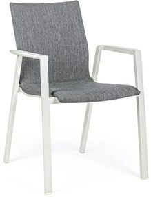ODEON II prémium kültéri szék - szürke/fehér