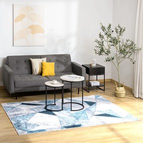 HOMCOM Modern Velúr Gyémántmintás Nappali Szőnyeg 230x160 cm Csúszásgátló Alappal | Aosom
