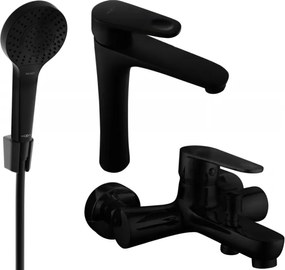 Mexen Kama R05 fürdőkád szett, fekete - 72513R05-70