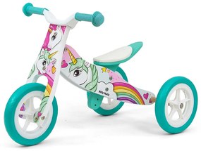 Gyerek multifunkciós fa futóbicikli Milly Mally Look Unicorn