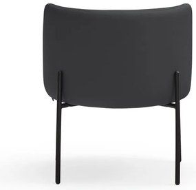 Fekete műbőr fotel Mogi - Teulat