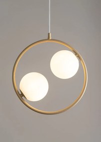 SIGMA LIGHTING 33412 AQUA Glamour Függesztett Lámpa Fehér, Arany G9 IP20