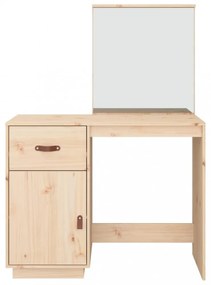 tömör fenyőfa fésülködőasztal 95 x 50 x 134 cm