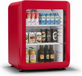 Klarstein Audrey Evo italhűtő, Rretro kivitel, üvegajtó, 65 L, EEK C