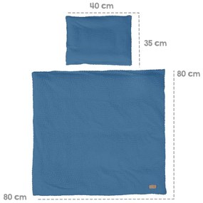 Kék gyerek ágyneműhuzat babaágyhoz 80x80 cm Seashells – Roba