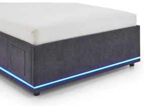 Sötétszürke kárpitozott gyerekágy ágyrács nélkül 120x200 cm Circle – Meise Möbel