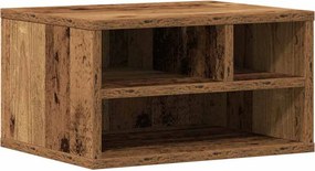 vidaXL Nyomtatóállvány tárolóval Öreg fa 40 x 32 x 22,5 cm Faanyag