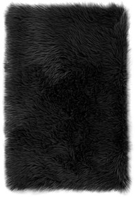 AmeliaHome Dokka szőrme, fekete, 50 x 150 cm