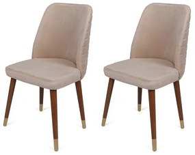 Hugo Cream and Walnut étkezőszék-készlet, 2 db