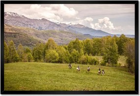 Poszterek keretben 60x40 Lovas kirándulás a hegyekbe