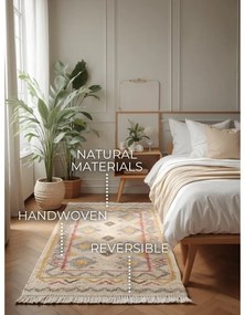 Krémszínű kézi szövésű juta futószőnyeg 80x200 cm Roya Imani – Elle Decoration