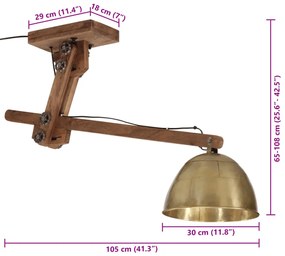 antik sárgaréz mennyezeti lámpa 25 W 105x30x65-108 cm E27