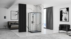 Zuhanykabin Rea Punto black 80x100