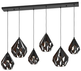 Eglo 43846 - Csillár zsinóron CARLTON 6xE27/40W/230V